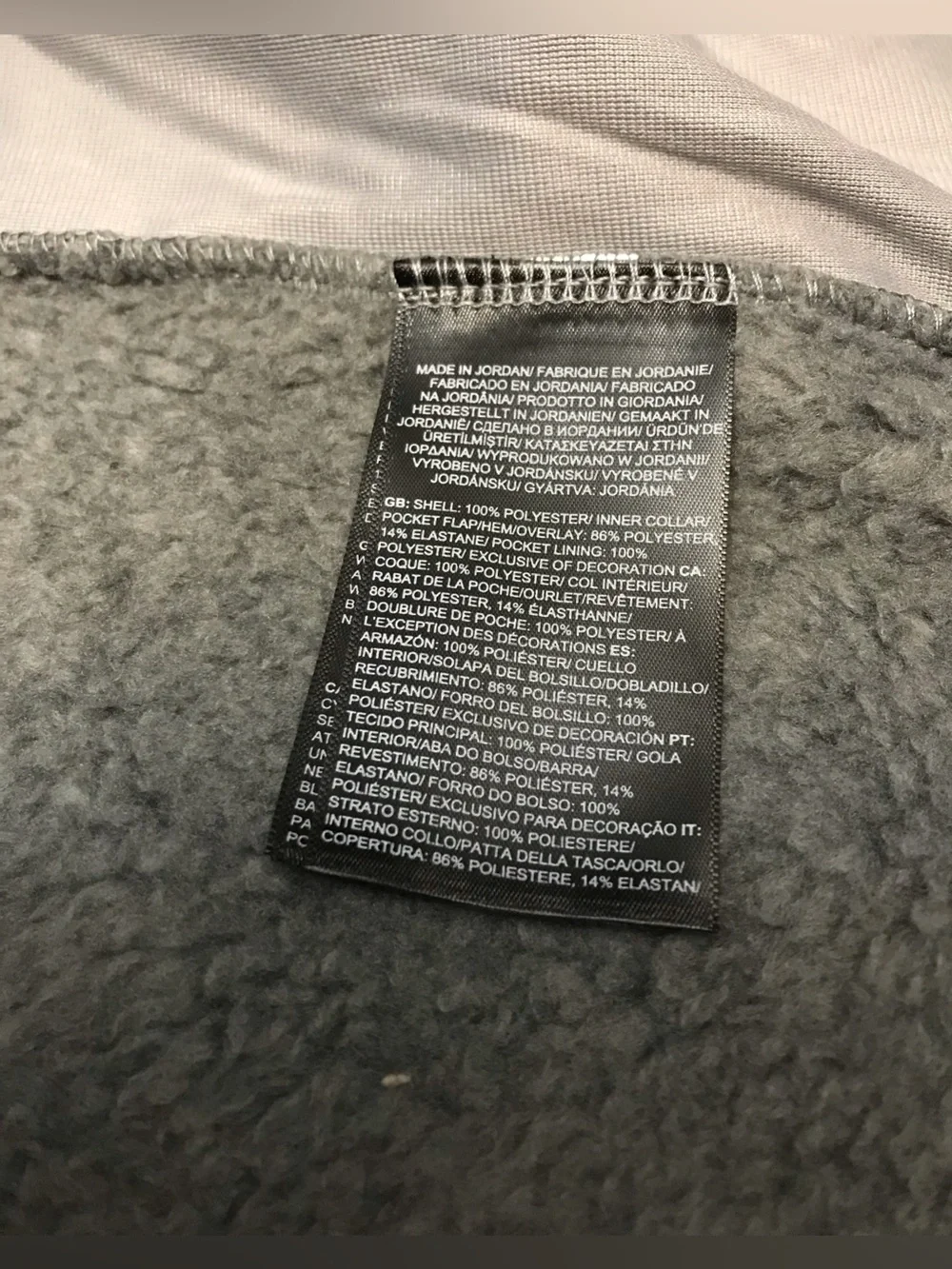 The North Face Men's Gray Two-Tone Fleece Snap Jacket